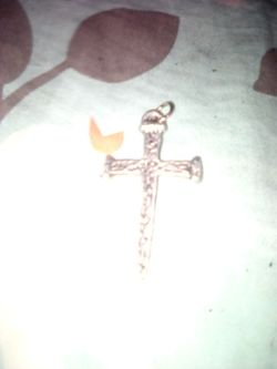 Silver Cross Pendant Charm