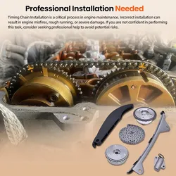 24350-2E700 243212E010 Timing Chain Kit with CVVT Gear Sprockets Compatible with 2017-2021 Hyundai Elantra Kona Veloster 2.0L and 2017-2022 K-i-a Fort