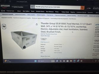 Thunder Group Food Warmer SEJ81000C Electric Adjustable Dial, Heat ventilation, Stainless Steel, Brush Finish.