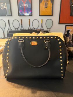 Michael Kors Black Studded Saffiano Handbag