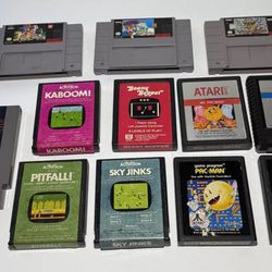 Atari Nintendo and Super Nintendo Game Lot 