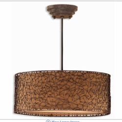 Uttermost Distressed Dark Brown Brandon Hanging Shade