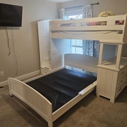 Bunk Bed With Dresser/Desk/Drawers