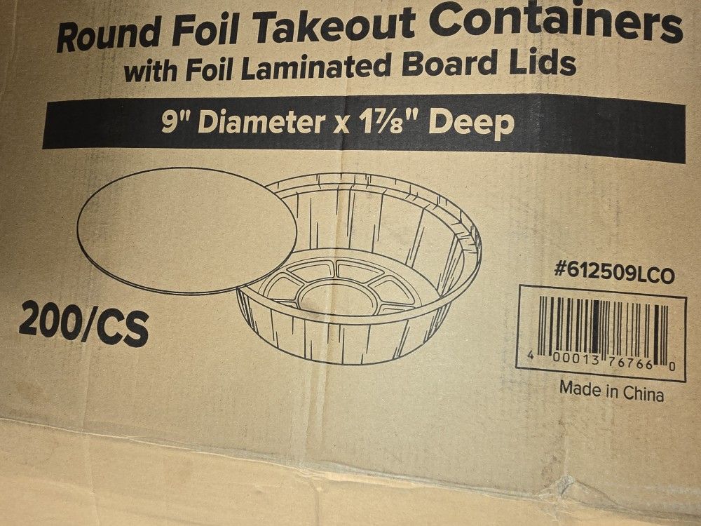 Round Foil Container 9" .
