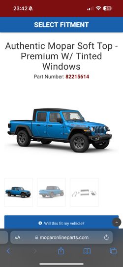 Gladiator Soft Top OEM Tinted Windows