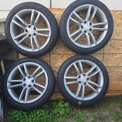 2014 tesla model s wheel set