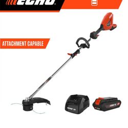ECHO 56V Brushless Cordless Battery Attachment Capable 16 in. String Trimmer w/ Speed-Feed Head and 2.5Ah Battery and Charger