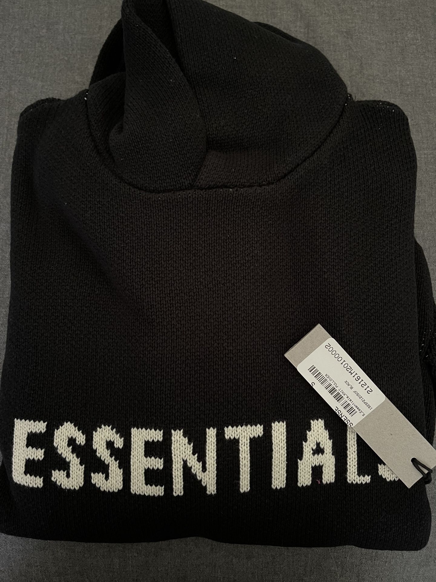 Fear of God Essentials Knit Hoodie Black Men's Size Small for Sale in  Cypress, CA - OfferUp