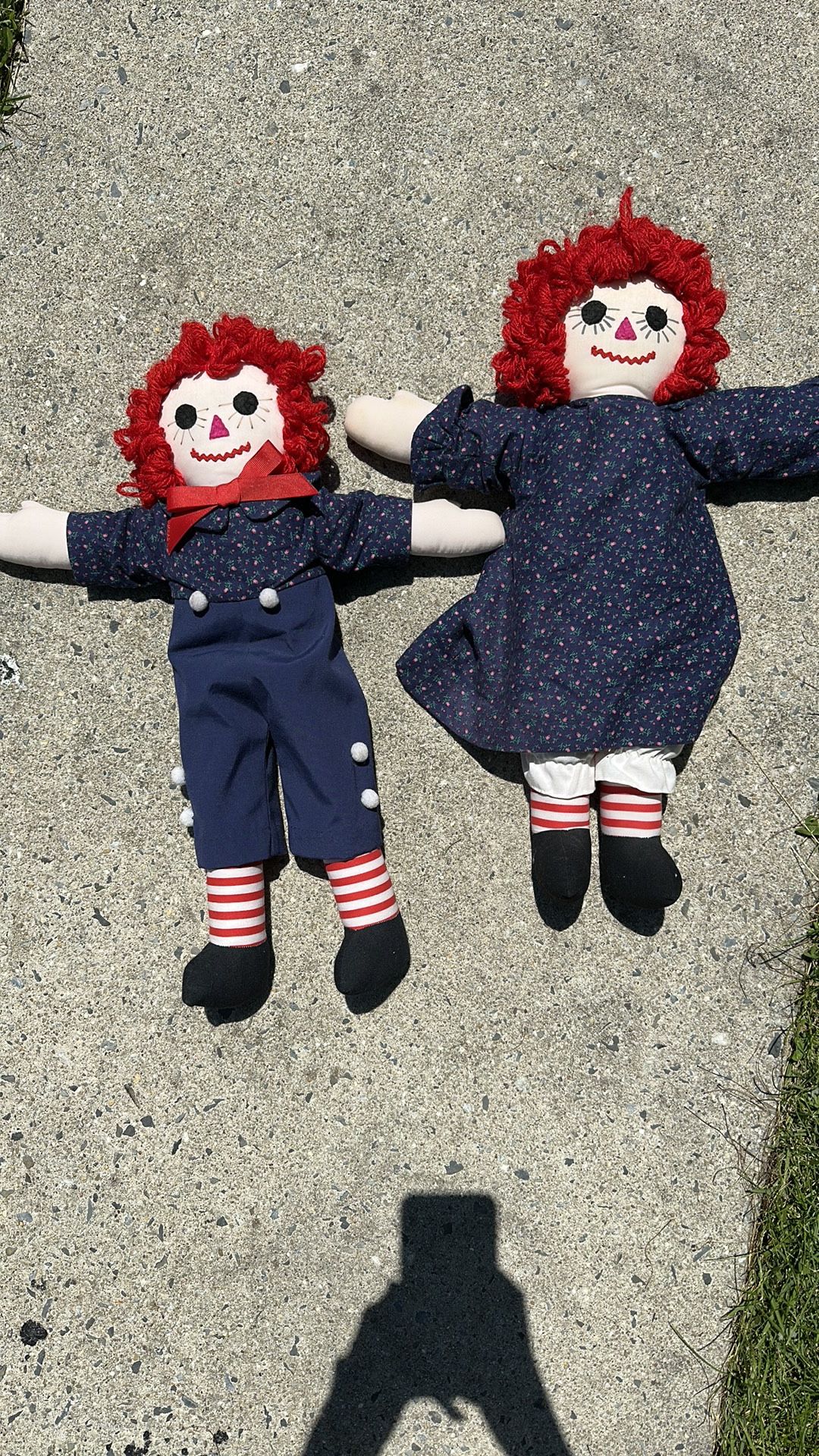 Raggedy Ann And Andy Doll Set Vintage