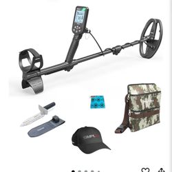 Nokta DETECTION TECHNOLOGIES Simplex Lite Metal Detector with 9.5'' Waterproof DD Search Coil (Simplex Lite Starter Pack),Black