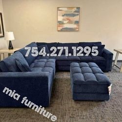Blue Sectional Blue Sofa Coych Modular 4 Segments NEW 