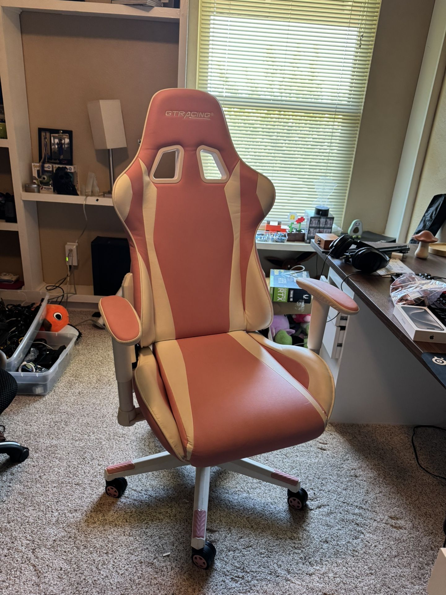 Office Chair With Gtracing Chair Pink Ergonomic High Back Racer