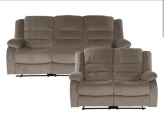 Greeley Microfiber 2 piece manual reclining sofa set