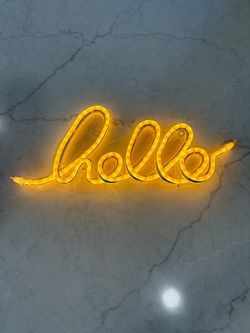 LED Neon “Hello” Sign – Warm White
