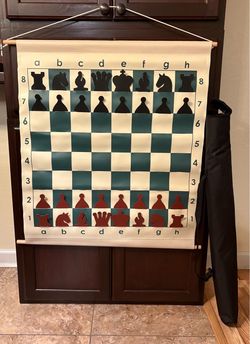 Large Hanging Demonstration Chess Board with Bag