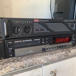 Amplifier And Tascam CD-R 