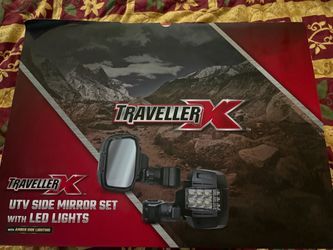 Traveller X UTV side mirror set with LED lights