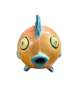 Whimsical Ceramic Fish Figurine