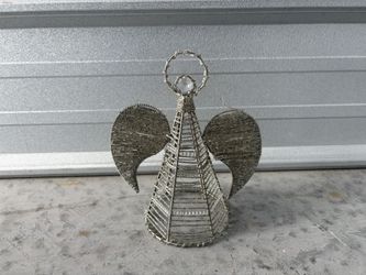 $5 for Silver Metal Christmas Angel Tree Topper-8inches