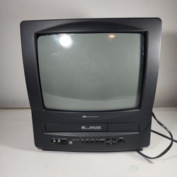 White Westinghouse 13" TV VCR Combo CRT Retro Gaming WVT-11319 Local Pickup Only Cash 