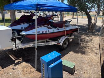 Gtx bombardier 98 seadoos pair w/trailer