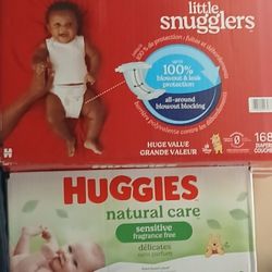 Diapers AND Wipes Huggies Size 1