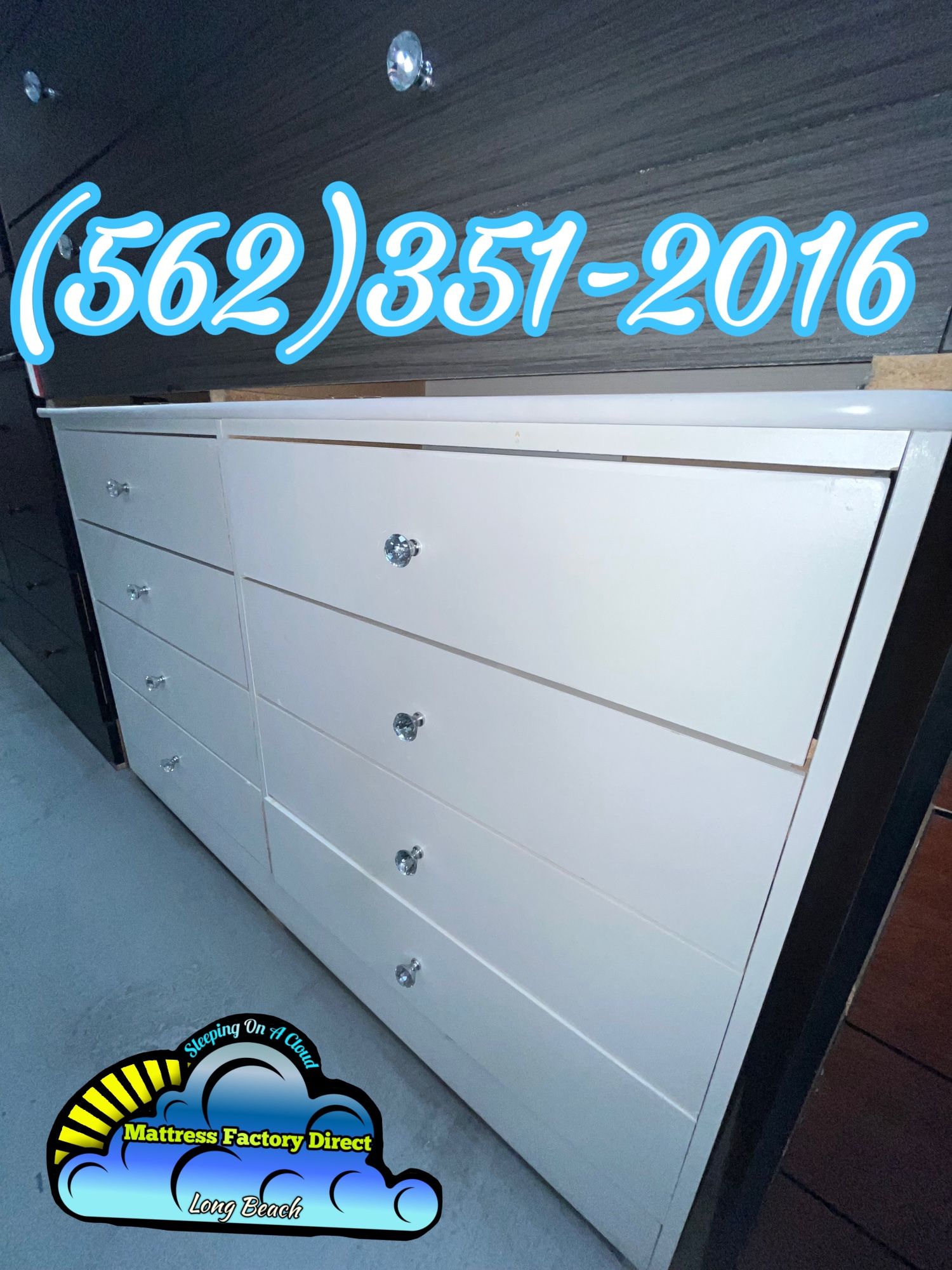 White Eight Drawer Dresser Chest Cajonera Comoda Nueva