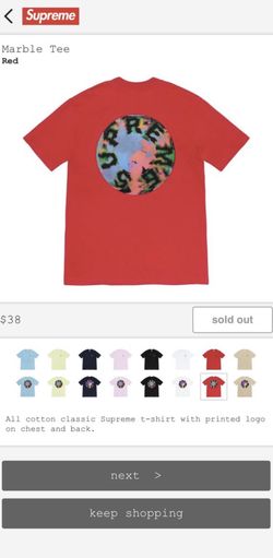 Supreme marble tee sales white