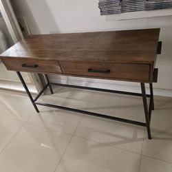 Corinna Wood Angle Leg Sofa Console o desk