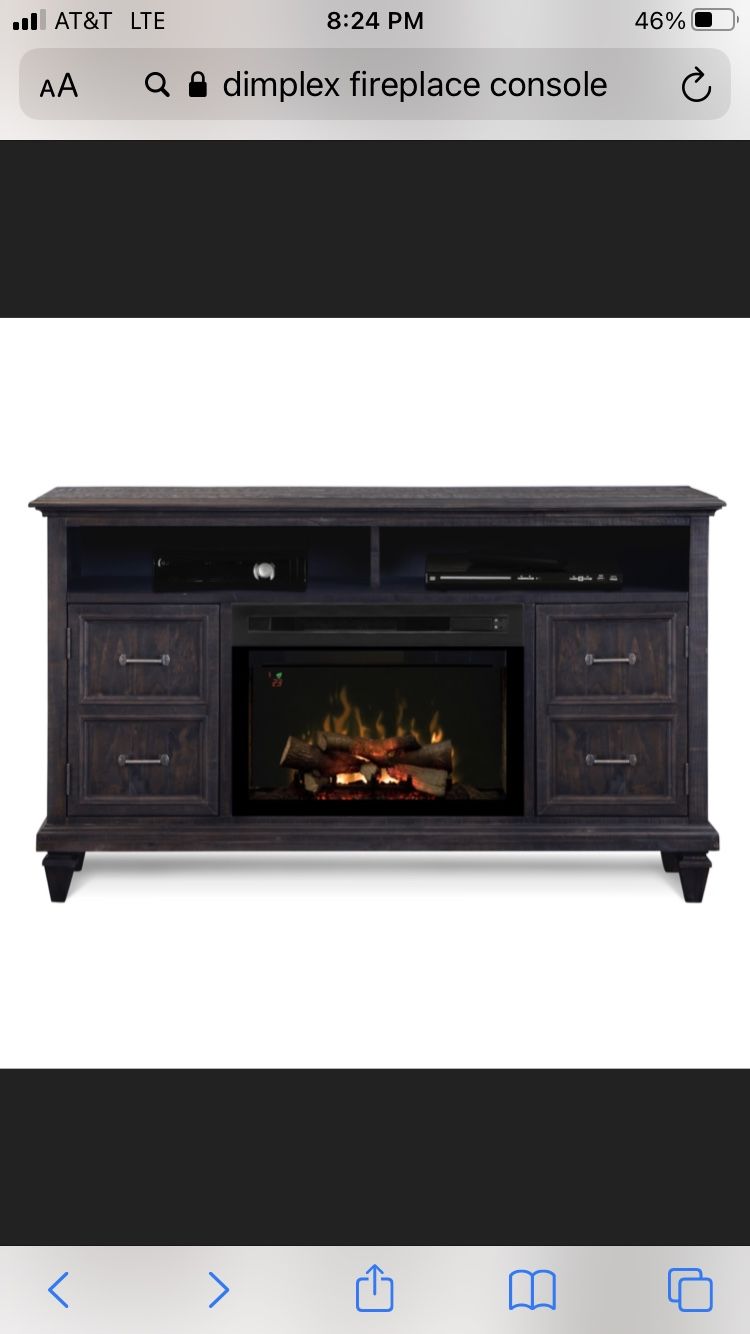 Credenza Fireplace Entertainment Center Like New
