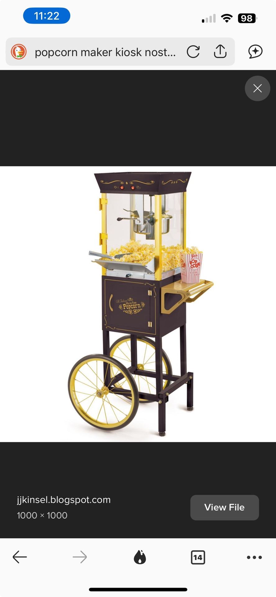 Nostalgia Popcorn Maker Kiosk
