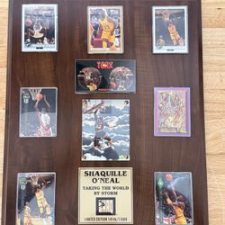 Shaquille O'Neal Taking the World by Storm Card Plaque #d /15,000