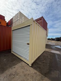 10FT SHIPPING CONTAINER β WIND & WATERTIGHT | HEAVY DUTY STORAGE SHED | CONEX BOX (ROLL-UP DOOR)
