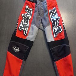 Fox Racing Motor 180 Pants Mens Size 26 Red/Black/White/Gray