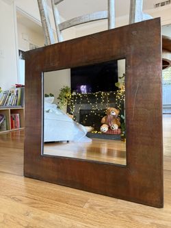 Unique Square Metal Framed Mirror