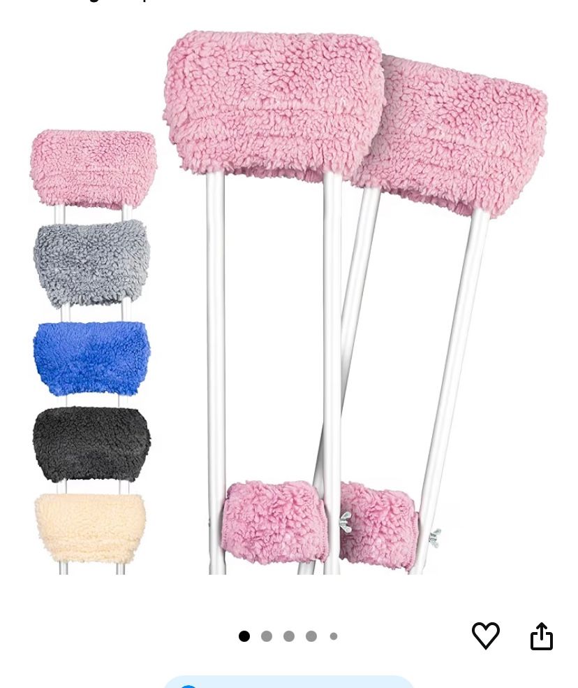 Arm cushions for crutches pink, clean, and barely used
