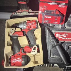 Milwaukee Impact, Drill and 8amh Forge Battery