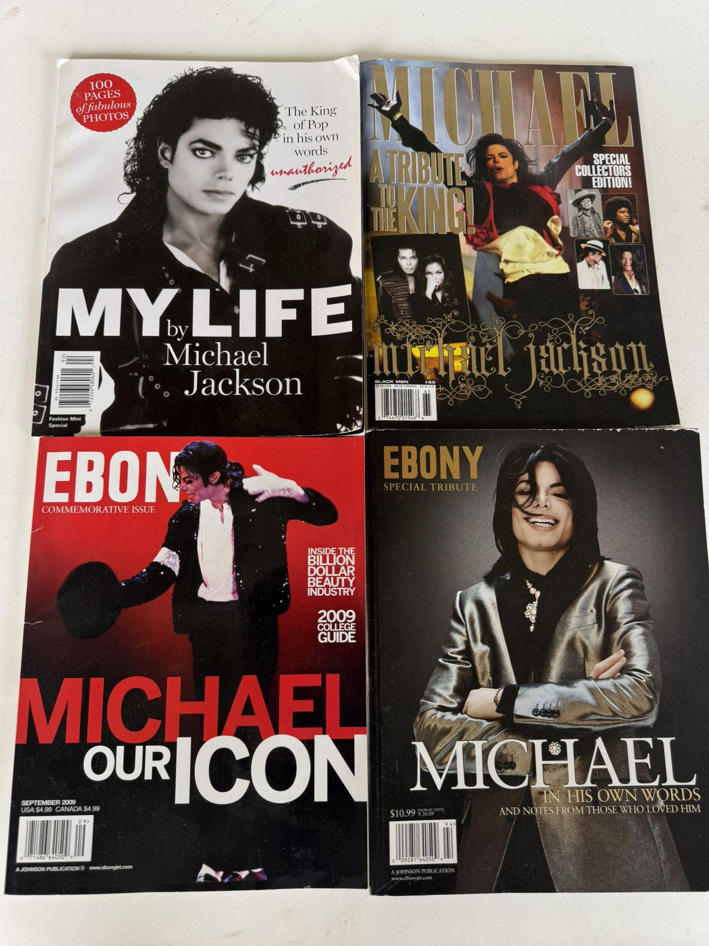 (4) Collectible Magazines with Michael Jackson on the cover
