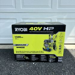 RYOBI 40V 1500 PSI Pressure washer w/ 2 6.0 Ah Batteries and Charger