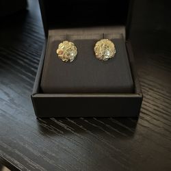 circle nugget earrings