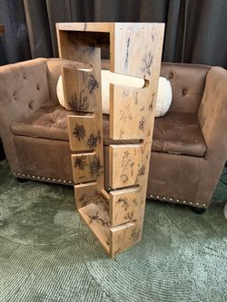 High End Wood 4-5 Skateboard Board Wall Rack Hanger Holder Display - Electrified Burn Marks