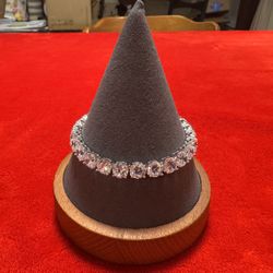 925 Sterling Silver Full 6.5mm 1CT Zircon Tennis Bracelet D VVS1 – 18cm (7 Inch) Sparkling Fine Jewelry for Women