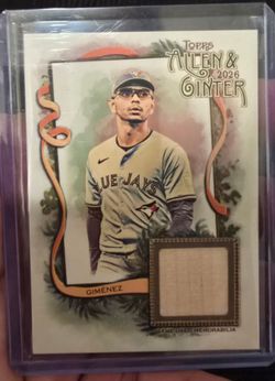 2026 Topps Allen & Ginter #FSRB-AG Andres Gimenez Bat Relic Toronto Blue Jays