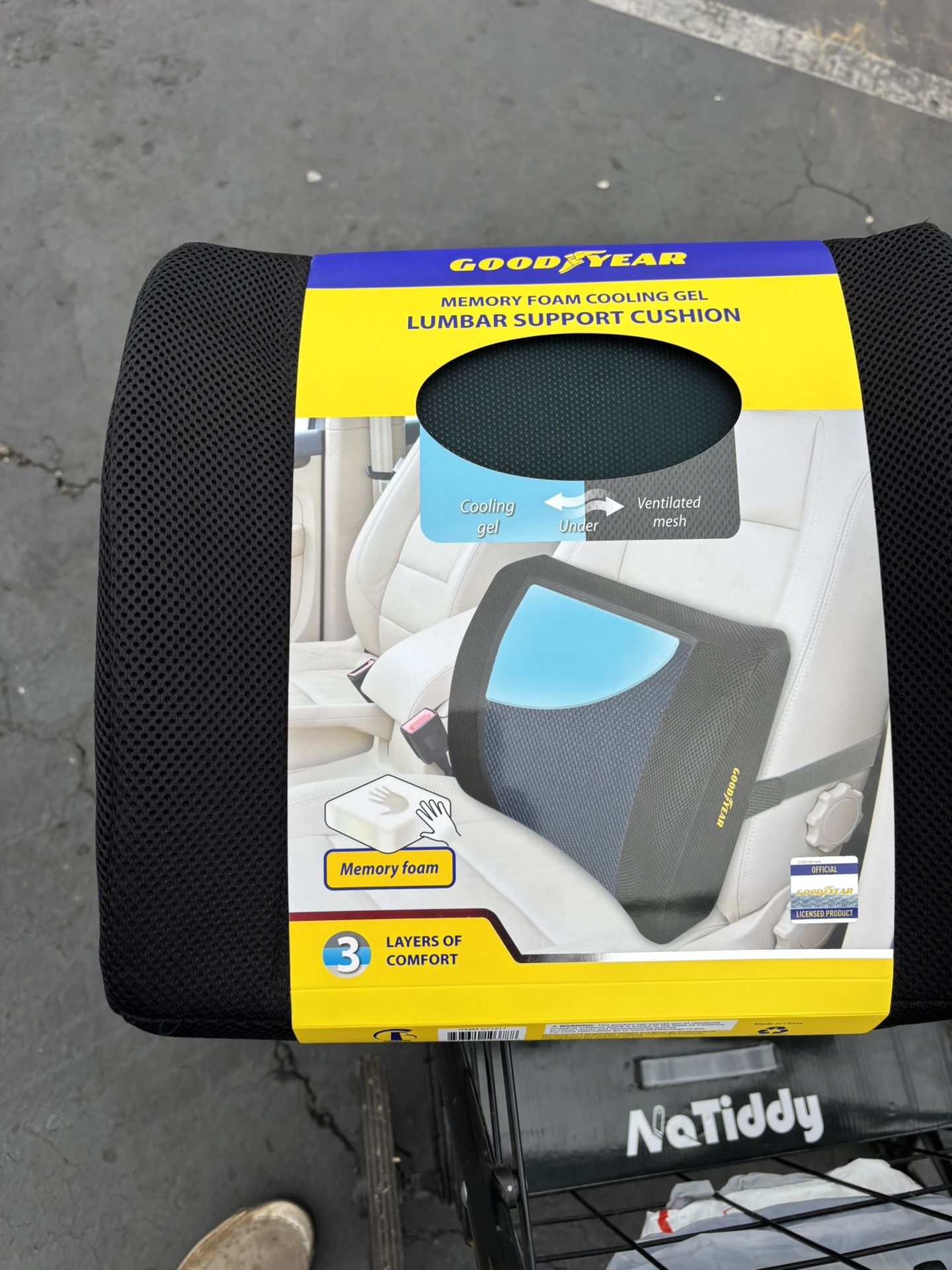 Lumbar automotive support seat, memory foam new