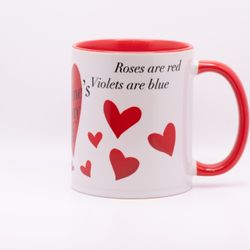 Novelty Valentines Day Mug - White/Red - 12oz
