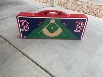 Red Sox Portable Folding Picnic Game Day Table Tailgate