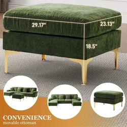 Olive Green Ottoman / Sillon