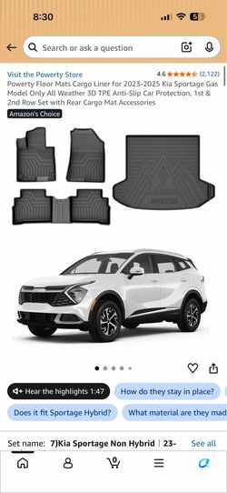Kia Sportage floor mats