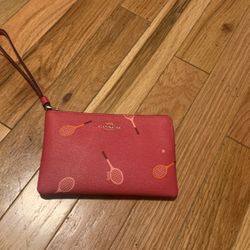 New Coach wristlet hot pink
