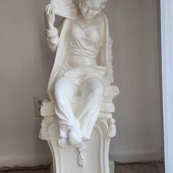RARE!!!  Winter White Maiden Statue